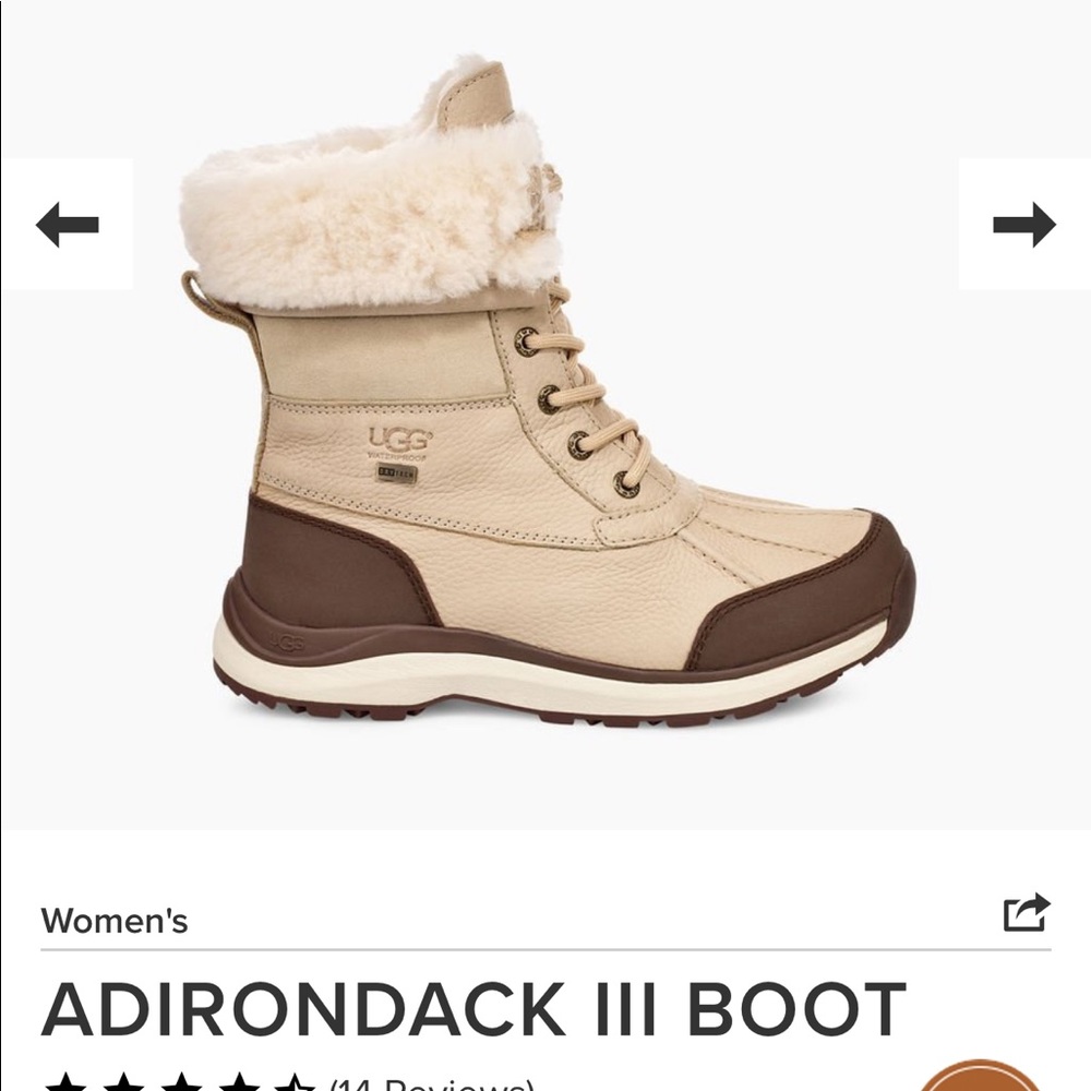 Authentic UGG all weather Adirondack boots size 7